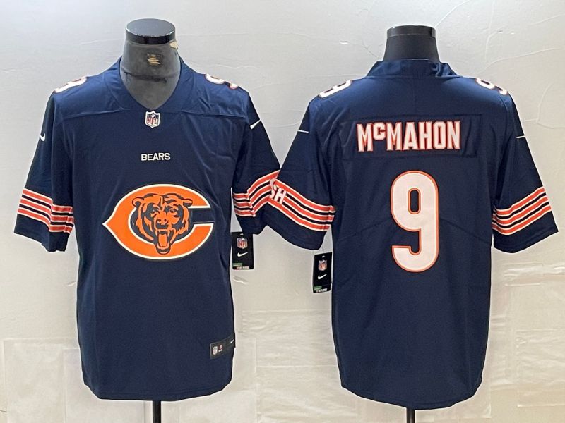 Men Chicago Bears 9 Mcmahon Blue Nike Vapor Untouchable Limited NFL Jersey